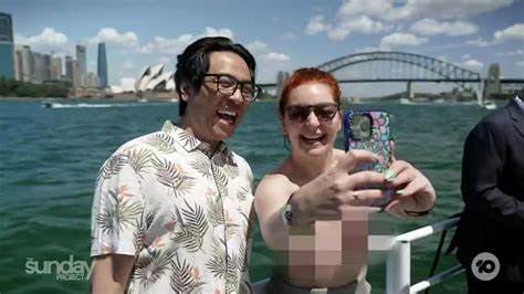 Auscaps Michael Hing Nude On The Sunday Project
