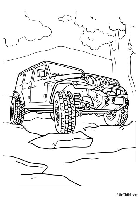 Раскраска - Внедорожники - Jeep Wrangler | MirChild