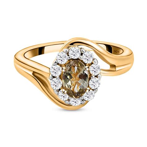 Aa Nat Rlicher Goldener Tansanit Und Zirkon Ring Ct Shoplc