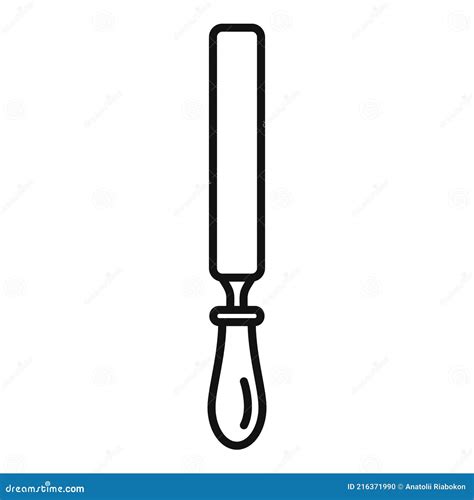 Blacksmith File Icon Outline Style Stock Vector Illustration Of
