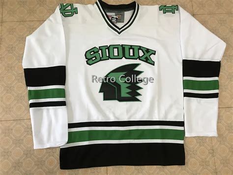 North Dakota Fighting Sioux University White Mens Hockey Jersey ...