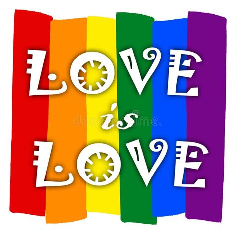 Rainbow Gay Pride Flag Symbol Of Sexual Minorities Love In Love Stock Illustration