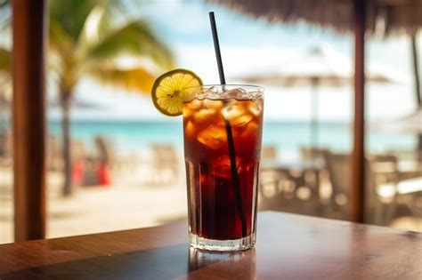 Premium AI Image Closeup Of A Refreshing Cold Cola Soda Drink In A