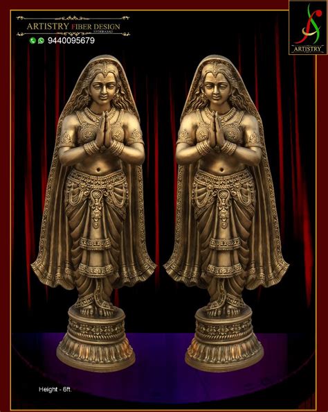 Fiber Golden Welcome Statue, For Decoration at best price in Rangareddy ...