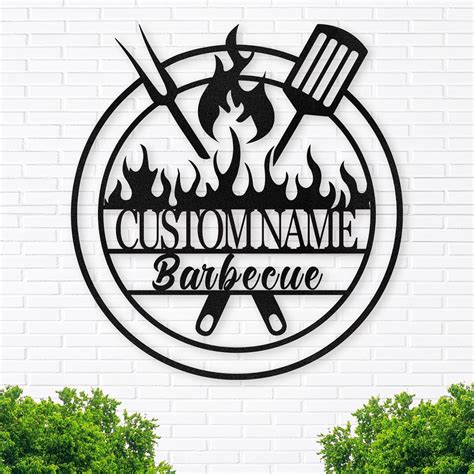 Amazon.com: Dyoart Personalized BBQ Metal Sign - Custom BBQ Sign for