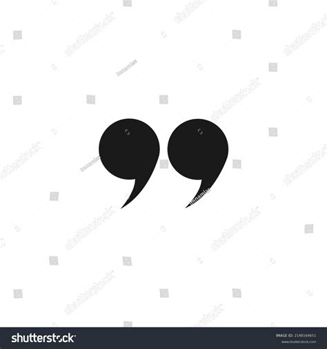 Quotation Mark Symbol Vector Qoute Logo Stock Vector Royalty Free