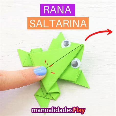 Rana Saltarina Papiroflexia Paso A Paso Origami Crafts Paper