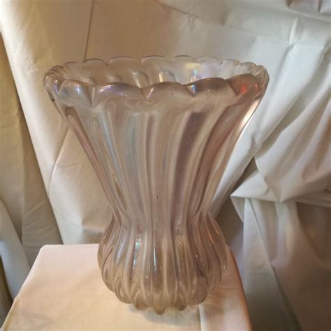 Grand Vase Ancien Stri En Verre De Murano Iris Ann Es D But De