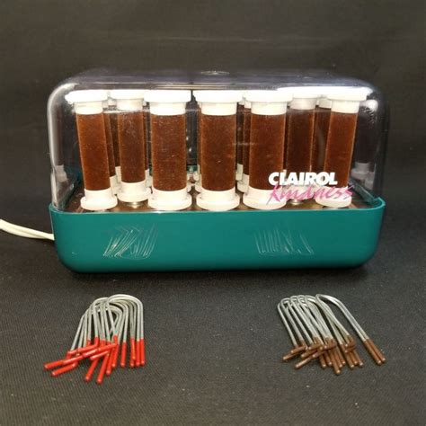 Clairol Kindness Hot Rollers Curlers Hair Flocked Curlers Set Pageant Ft Clairol Hot