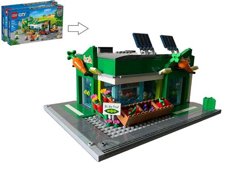 Lego Moc Grocery Store Modular Corner Alternate Build 2x60347 By Re