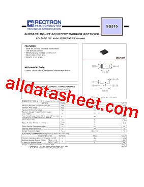 SS510 Datasheet(PDF) - Rectron Semiconductor