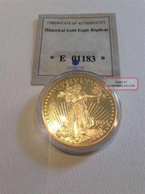 1933 Double Eagle Gold Large Replica Coin American