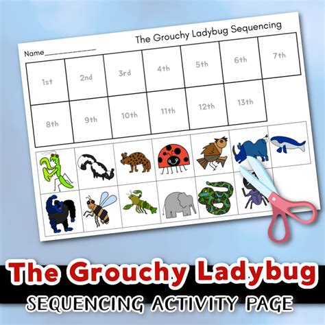 The Grouchy Ladybug Sequencing | Free Activity