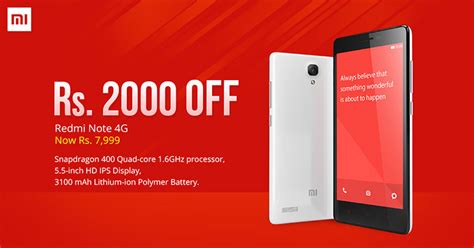 Xiaomi Redmi Note 4G Price Slashed By Rs 2000 Best Tech Guru