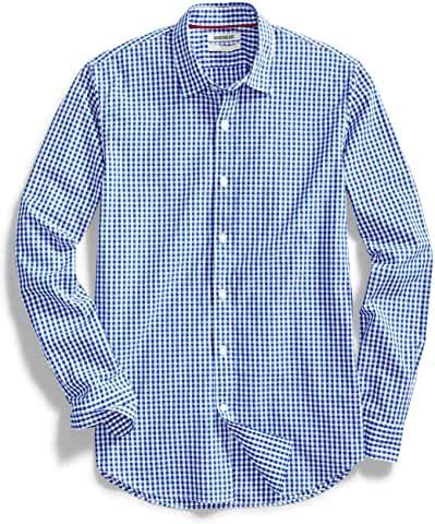 Blue Gingham Shirt Men Gingham Shirt Men Mens Shirt Dress Blue