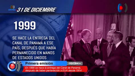 En 1999 se hace la entrega del Canal de Panamá después de haber