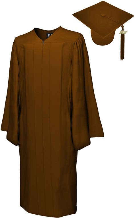 Matte Brown Cap And Gown Bachelor Graduation Set Rs4251465601349