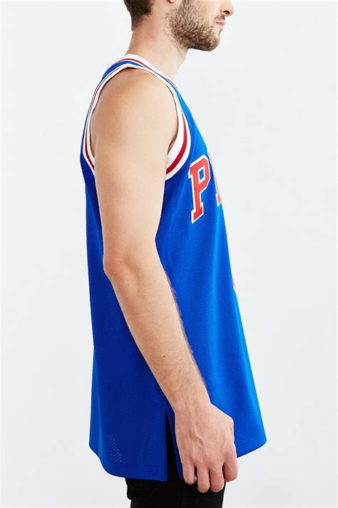 Mitchell & ness Allen Iverson 76ers Jersey in Blue for Men | Lyst