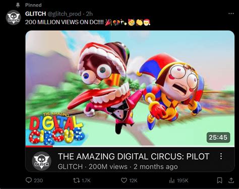 The Amazing Digital Circus: Pilot has hit 200M views! : r/tadc