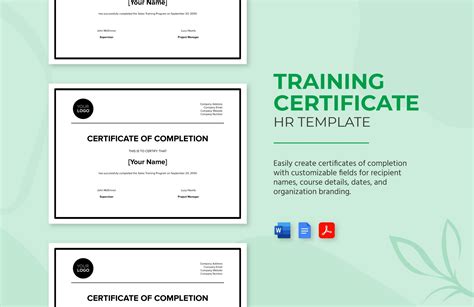 Security Training Certificate Template In Psd Illustrator Pages