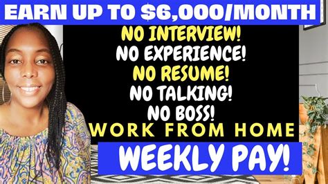 Hiring Now Earn 6 000 Month Work From Home Jobs 2023 No Interview