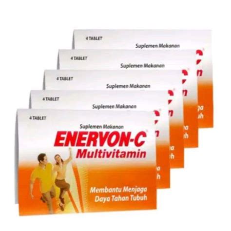 Jual Enervon C Multivitamin Suplemen Makanan Kemasan Strip Isi