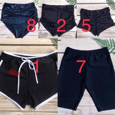 Quần Bơi Bikini 1 12 Mẫu cạp cao đi bơi tập thể thao yoga gym màu đen