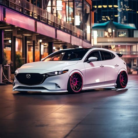 Premium Photo | Capturing the Lightning The White 2020 Mazda 3 ...