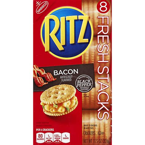 Nabisco Ritz Crackers Fresh Stacks Bacon Crackers Foodtown