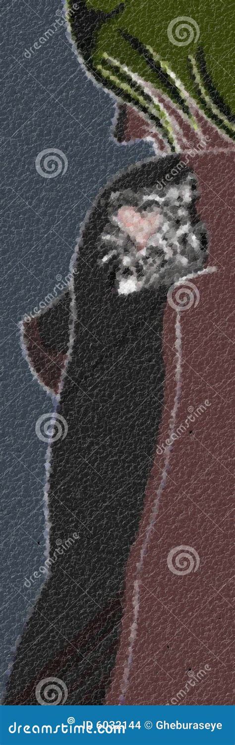 Naked Woman With Artistic Tattoo On Shoulder Stock Illustration Illustration Of Hair