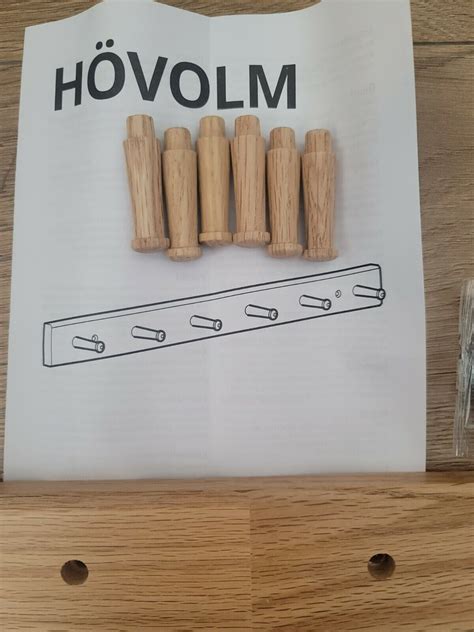 Ikea Hovolm Rack With 6 Hooks Natural Oak Wooden Hanger 225 105000