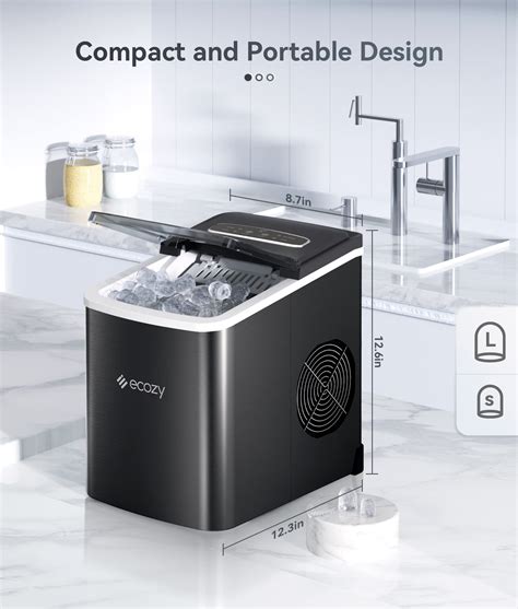 Ecozy Portable Ice Maker Countertop Cubes Ready In Mins Lbs In