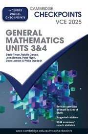 Cambridge Checkpoints Vce General Mathematics Units Digital