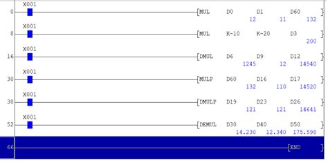 Mitsubishi Fx Series Multiplication Arithmetic Instructions