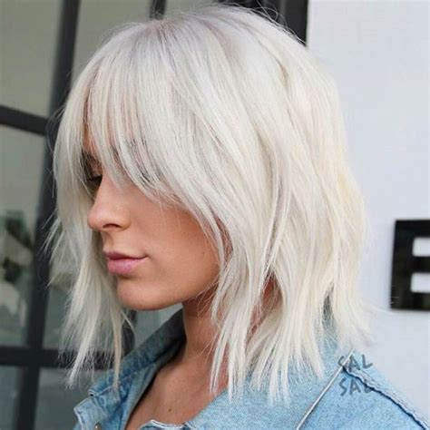 Ice Blonde Hair Colors That Ll Have You Feeling Like Elsa Short Shag Haircuts Medium Length