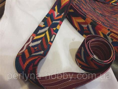 Тесьма ременная для сумок Декоративная 5 см. Стропа для сумок цветная ...