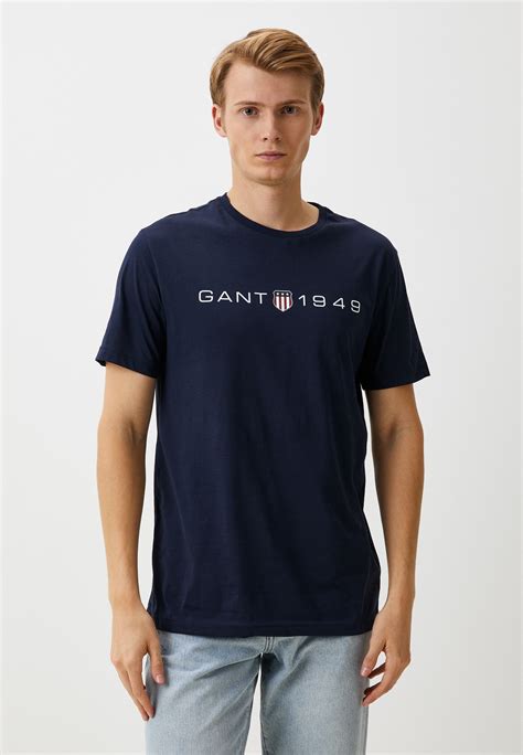 Футболка Gant, цвет: синий, RTLADT293201 — купить в интернет-магазине ...