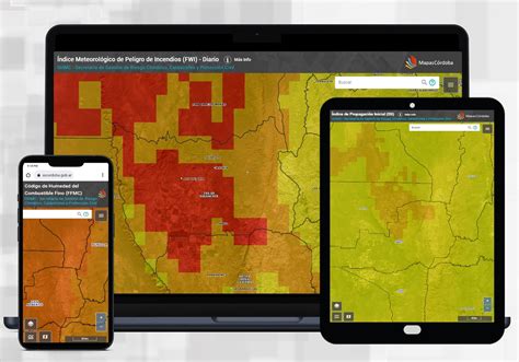 Nuevo Mapas diarios de Índices de Riesgo de Incendio IDECOR