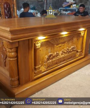 Jual Altar Katolik Murah Altar Katolik Jati Relief Perjamuan Kudus