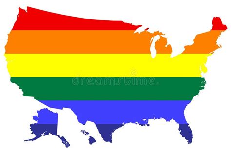 3d Lgbt Flag Map Of Usa Vector Stock Vector Illustration Of Graphic