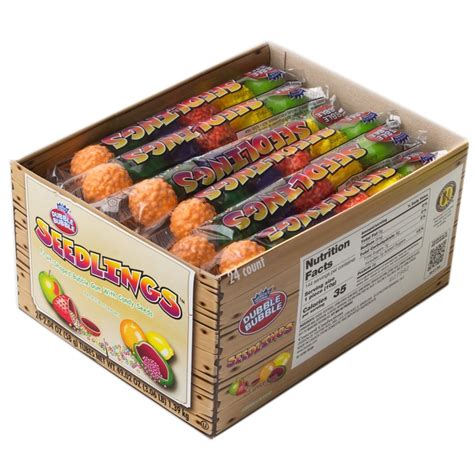 Seedlings Fruit Bubble Gum - 24CT Tubes • Gumballs, Bubble Gum ...