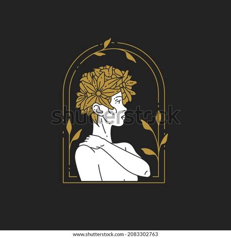 Pretty Woman Naked Body Blossom Flower Stock Vector Royalty Free Shutterstock