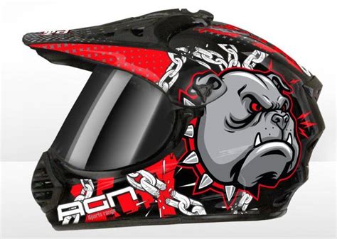 Racing 1 Agn X7 Pitbull With Polycarbonate Visor Abs Material Unisex