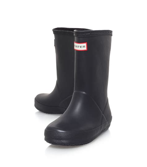 Hunter Kids Black First Classic Wellington Boots Harrods Uk