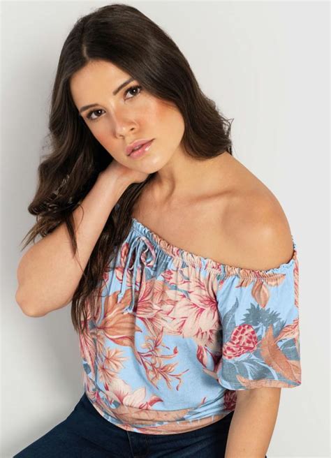 Blusa Feminina Ciganinha Azul Endless