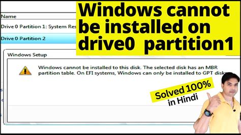 Windows Cannot Be Installed On Drive Partition Windows Cannot Be