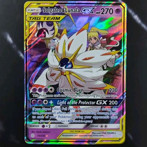 Pokemon TCG Lillie S Solgaleo Lunala Tag Team GX Cosmic Eclipse 75