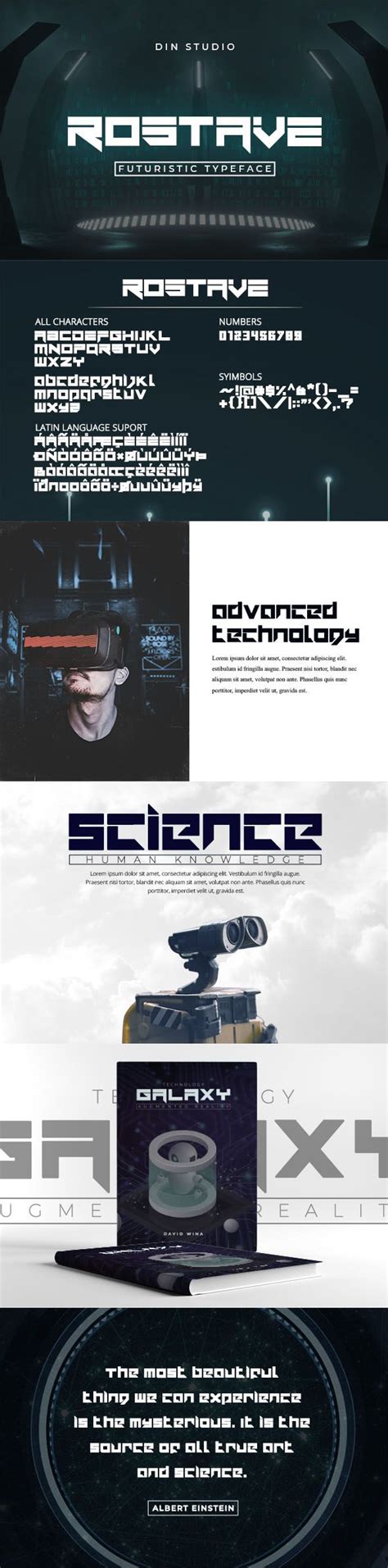 Rostave Font By Din Studio · Creative Fabrica Futuristic Fonts