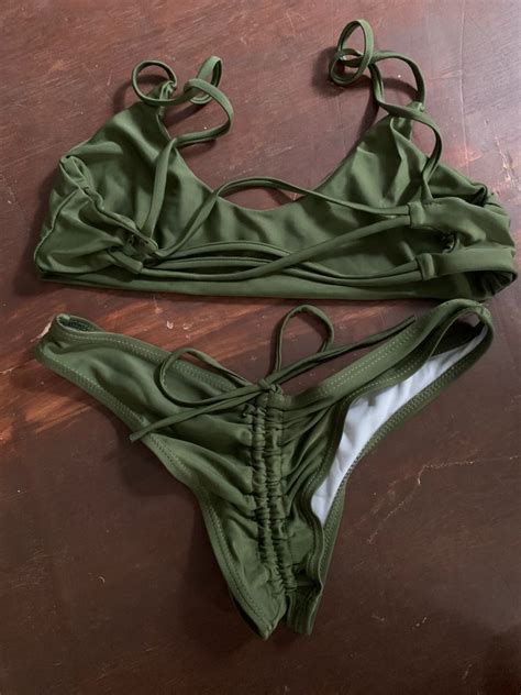 G Bikini Army Green Bikini Set Women S Fashion Swimwear Bikinis