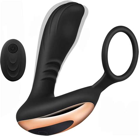 Masseur De Prostate Avec Anneau De P Nis Silicone De La Prostate Anale Vibrateur Anal